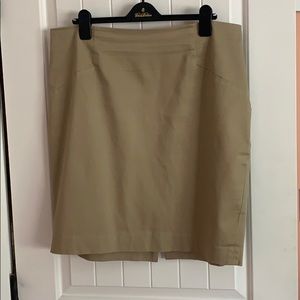 Khaki pencil skirt